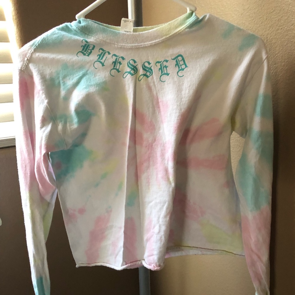 blessed tie dye long sleeve